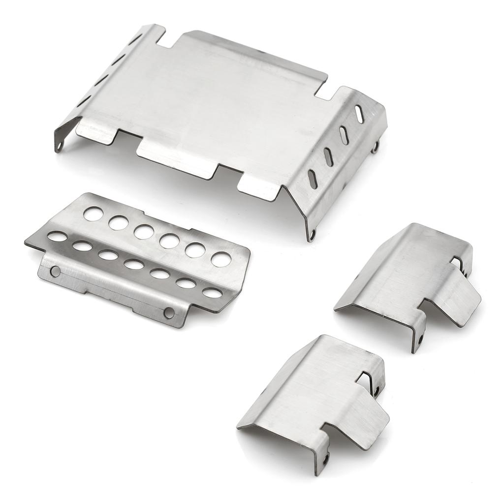 FMS FCX10 Metal Stainless Steel Chassis Armor Guard Protection Protector Skid Plate 1/10 RC Car Upgrade Parts