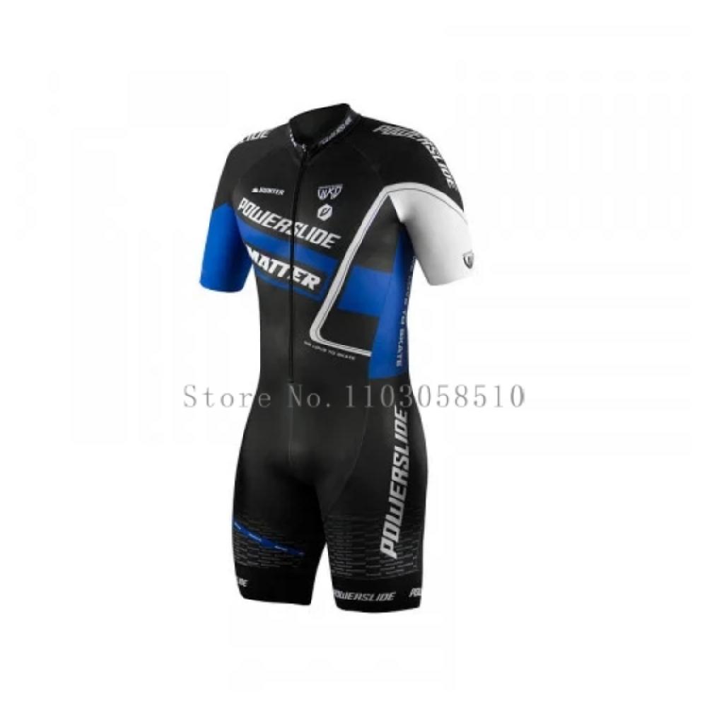 Powerslide Skating Short Sleeve Speed Skating Suit Kids Practice Training Inline Speed Skating Aldult Triathlon Race Clothing