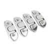 4PCS 4.7inch Boat Folding Cleat 316 Stainless Steel Flip Up Dock Mooring Cleat Marine Deck Rope Cleat Accessories