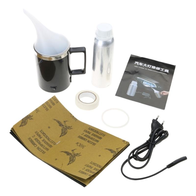 Glass Scratch Renovation Tool Car Headlamp Restoration with 200ml Liquid