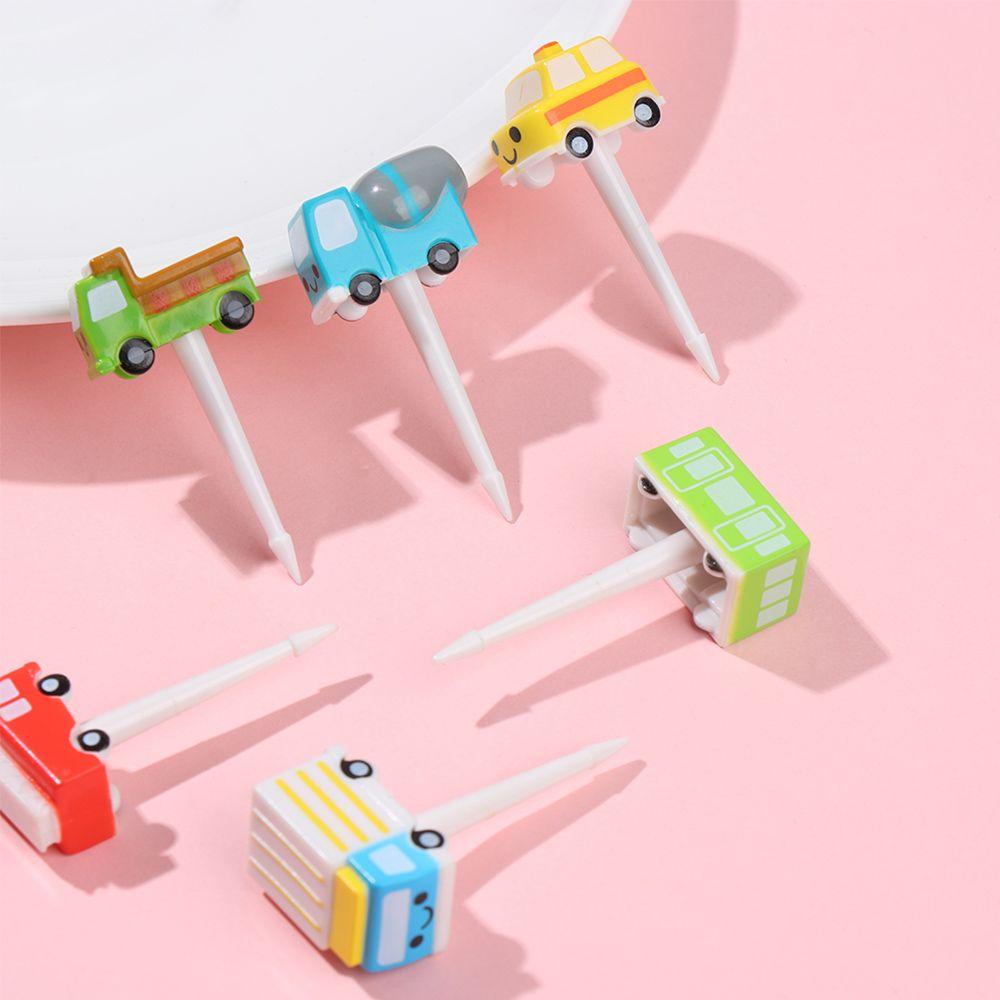 Cartoon Tableware Bento Lunches Decor Fruit Fork Cake Dessert Pick Toothpick Stick