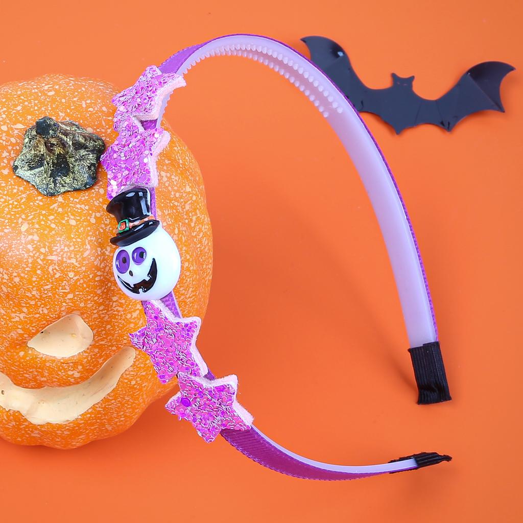 1/4pcs Halloween Day Headband for Girls Glitter Star Headbands Holiday Party Heart Pumpkin Hairbands Children Kids Headwear