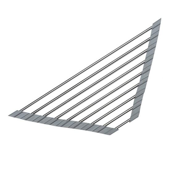 Сливная полка многоразовая складная треугольная антикоррозийная нержавеющая сталь миска тарелка сушилка для овощей и фруктов кухонные принадлежности