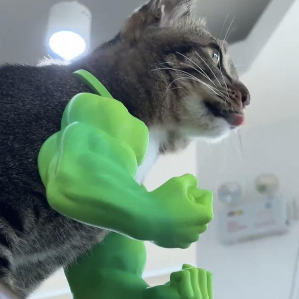 Кошка Мышцы Руки 3D Печать Шея Рука с Мышцами Питомец Косплей Костюм Аксессуары для Хэллоуина День Рождения Вечеринка Принадлежности