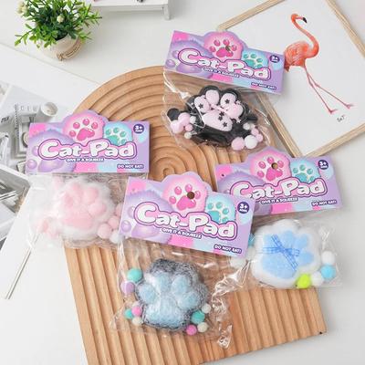 Мягкие игрушки для детей Kawaii Fury Cartoon Squeeze Toys для снятия стресса Sweet Kitten Paw Squeeze Toys Creative Design Plush Squeeze Toys