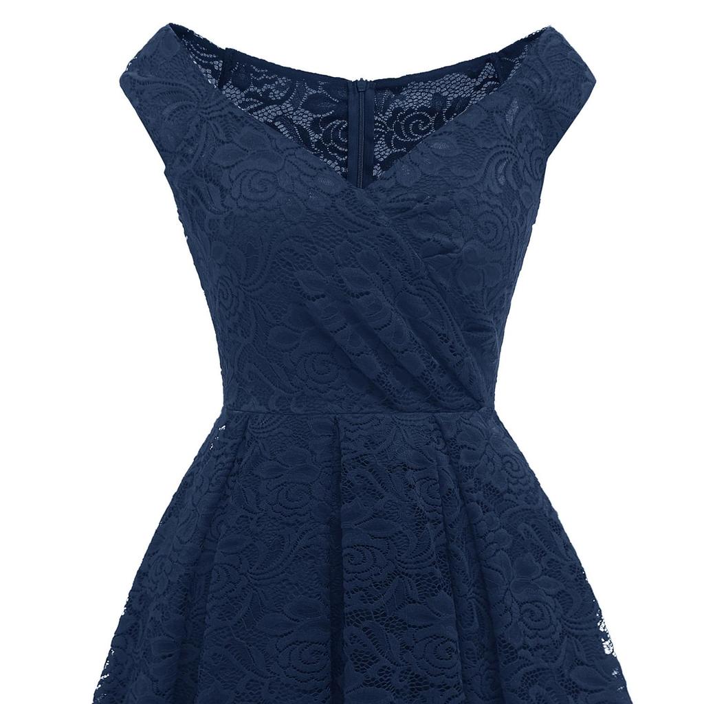 Женское винтажное кружевное платье подружки невесты с цветочным принтом Бардо с открытыми плечами миди в стиле свинг Вечерняя вечеринка Коктейльно-свадебные наряды Формальные платья для особых случаев 2022