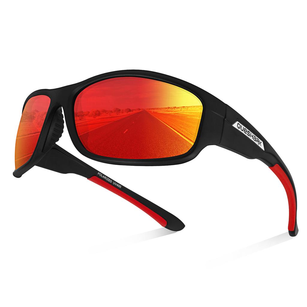 Queshark Женские и мужские поляризационные спортивные солнцезащитные очки для рыбалки, скалолазания, пеших прогулок и велоспорта, очки для горного велосипеда, велосипедные очки QE22N