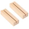 10 PCS Wooden Place Card Holders Wood Table Number Stands Picture Holder Acrylic Sign Holders for Wedding Dinner Party