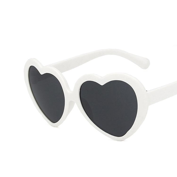 Модные солнцезащитные очки в форме сердца для детей, черные, красные, с маленькой оправой, винтажные, для мальчиков, девочек, детей