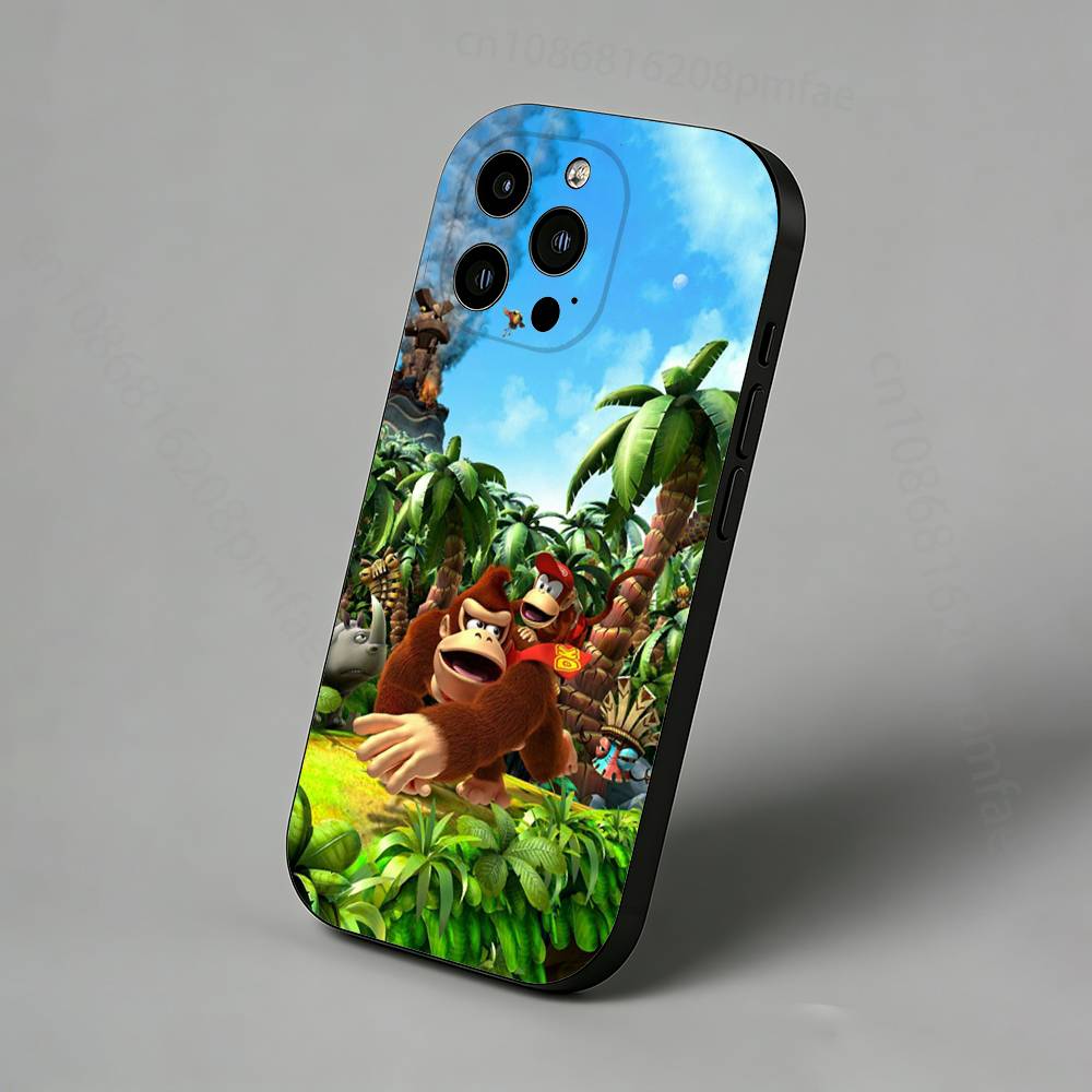 Игровой чехол для телефона D-Donkey Kong Monkey Slim Back для iPhone 17,16,15,14,13,12,11 Pro,Max,Plus,X,XS,XR,SE,Mini Защитная крышка