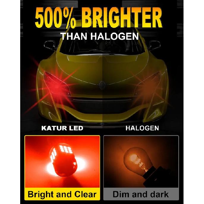 Katur 2pcs T25 3157 Led Car Light Powerful P27/7W Lamp T25 Replacement Auto Car Light Super Led DC 12V No Hyper Flash For Nissan