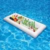 1pc Ice Buffet Salad Serving Inflatable Tray, Food Drink Holder Cooler Containers, Indoor Outdoor BBQ Picnic Pool Party Supplies, With Drain Plug