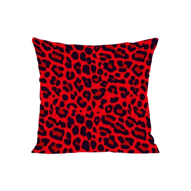 40X40Cm Sofa Cushion Sets In Europe And The United States Fashion Leopard Print Double-Sided Printed Pillowcase Chair Lumbar