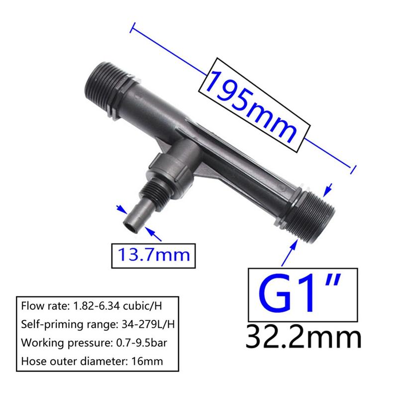 AEE2-1 Set Male Thread Venturi Fertilizer Injector Kits Garden Agriculture Irrigation System 1 Inch Fertilizer Tool