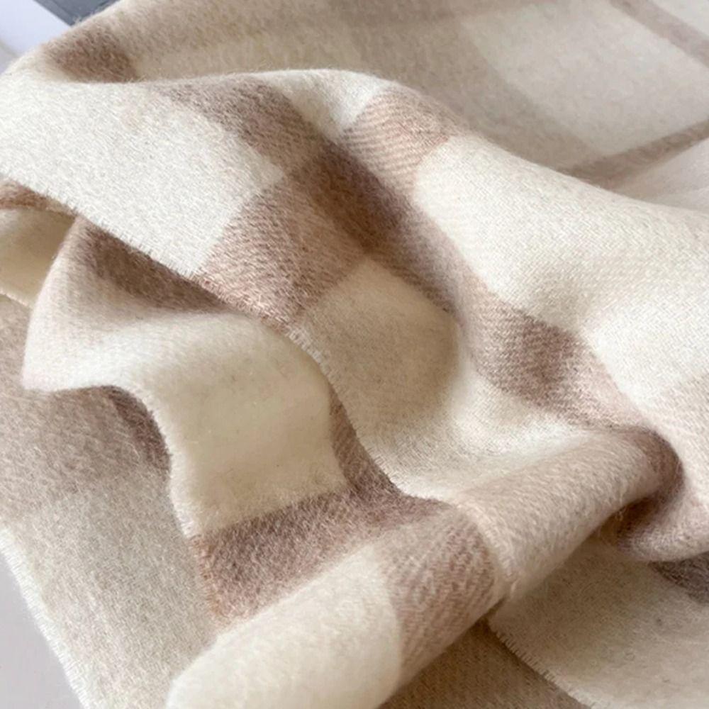 Thick Warm Winter Plaid Scarf Windproof Shawl Wrap Fashion Long Tassel Scarves