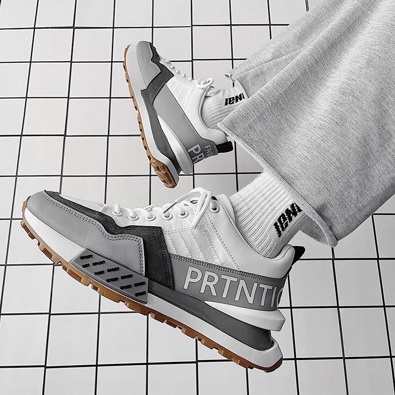 Forrest Gump shoes men's 2025 new color matching dad shoes men's students Korean version of versatile thick-soled height-increasing casual sports me