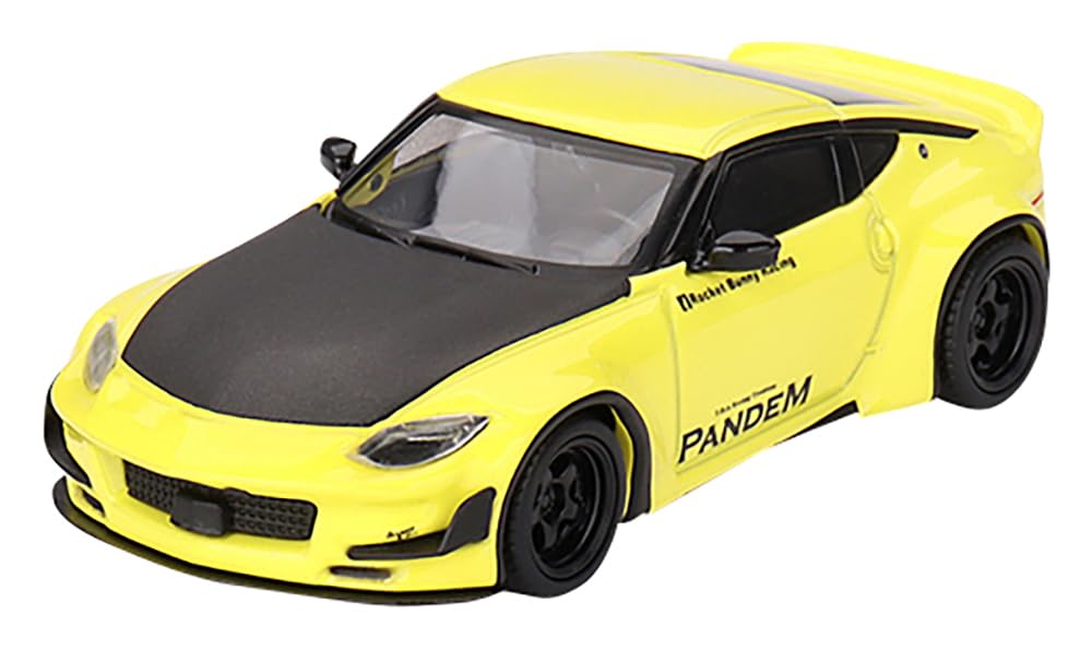 MINI GT Pandem Nissan Z Ikazuchi Yellow Finished Product 1/64 (Right-Hand Drive)