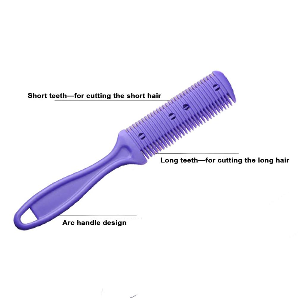 3шт расчески для бритвы для волос, двухсторонняя расческа для стрижки волос с 10 лезвиями из нержавеющей стали