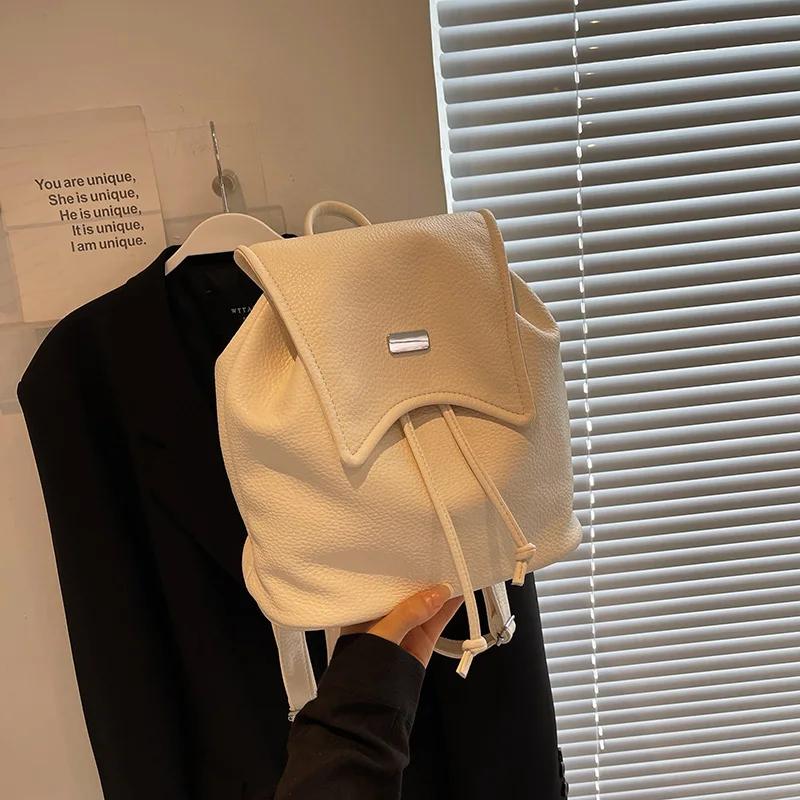 Мягкий ПУ задний карман женский рюкзак внутреннее отделение модный рюкзак