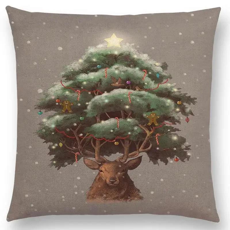 Новейшая Милая Маленькая Привидение Парусник Кит Океан Олень Медведь Дайвер Принты Наволочка Диванная Подушка