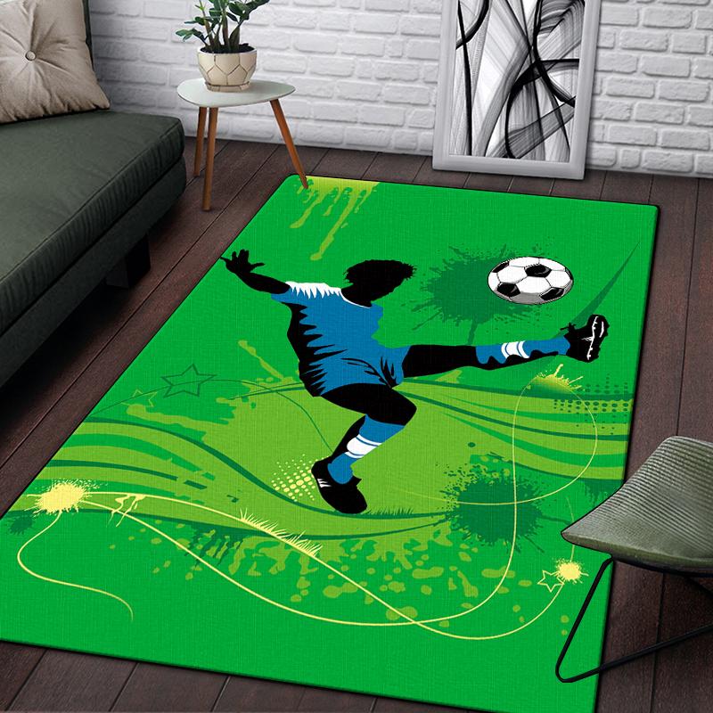 3d футбольный спортивный силуэтный ковер с узором для гостиной, коврики для кемпинга, пикника, противоскользящий коврик, коврик для ползания, подарок для фанатов