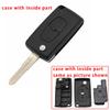 Cocolockey 2 кнопки Выкидной ключ с пультом для Citroen C-Crosser C4 Aircross Для Peugeot 4008 Корпус ключа Автомобильные аксессуары