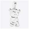 [J5258] - Серебряный кулон "Тедди" серебро (родиевое покрытие) - 12х25 мм