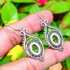 Серьги ручной работы из стерлингового серебра 925 пробы с натуральным драгоценным камнем перидот 2,05 дюйма e4u54