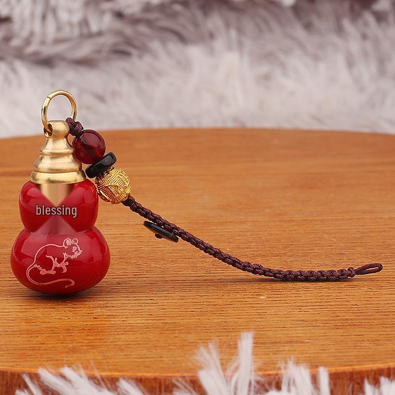 Zodiac Gourd Cinnabar Pendant & Keychain Craft Accessories