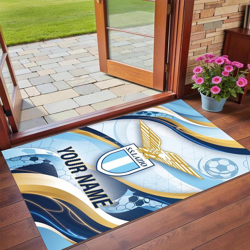 Crystal Velvet Rug Custom Name Text, Soft Non Slip Floor Mat Home DecorLazio FC