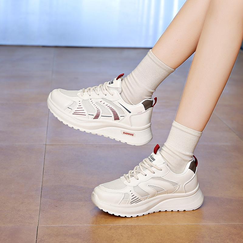 Ins Korean Version of Mesh Dad Shoes for Women 2025 Spring New Breathable Female Students Sports Heightening Casual Shoes Q187