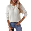 Twisted Cable Pullover Sweater Women's Autumn And Winter New European And American Retro Round Neck Long Sleeve Knitted Sweater Women