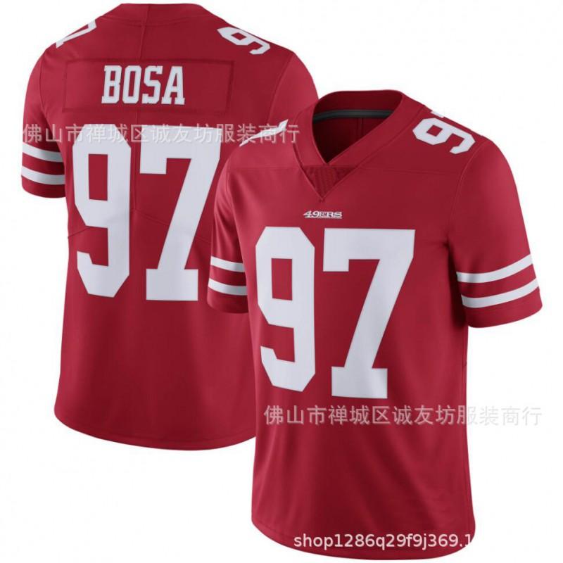 NFL 49ers Nick Bosa 97 Football Jersey White Retro Sports Men