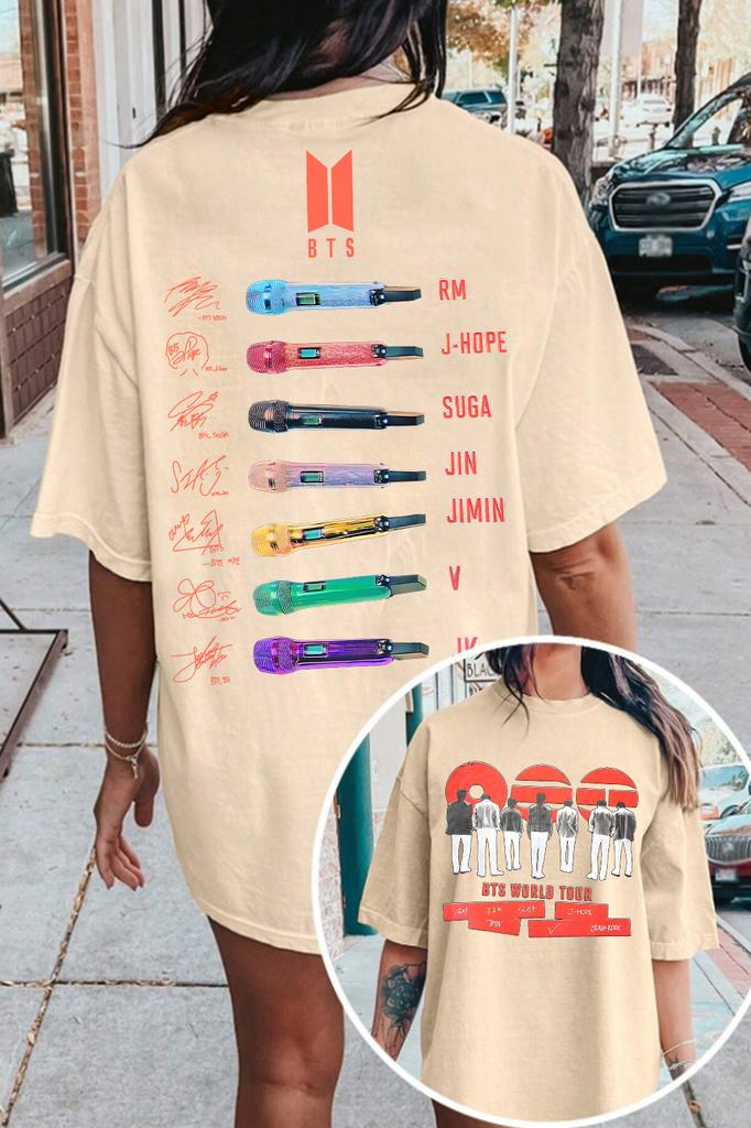 Футболка BTS Arirang 2026 Kpop Тур Футболка Женская Мужская Оверсайз Y2k Короткий рукав Повседневная Хлопок Высокое качество Женская Мужская Одежда