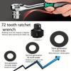 1/4 Inch Ratchet Socket Wrench Set Multifunctional Mechanical Tool Kit and Sockets Set Portable Household Repair Tool Kit