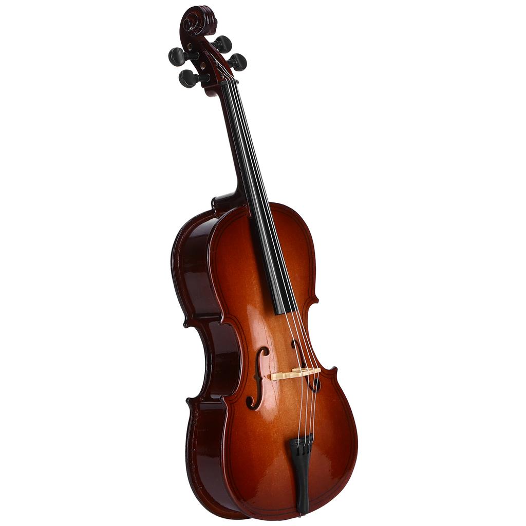 Mini Cello Model Ornament Bass Musical Instrument Wooden Decoration Delicate Gift
