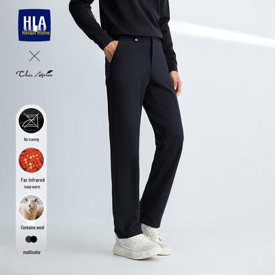 Мужские деловые повседневные брюки HLA Chic Ageless с флисовой подкладкой
