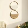 2Pcs/Set Ideal Bohemian Circular Chic Hand Woven Wall Hanging Cotton Rope Home Decor Tapestries