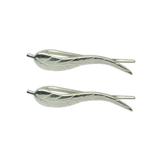 1 пара изысканных серег-гвоздиков в форме листа