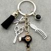 1PC Jewelry Charm Fashion Gift Hairstyle New Hairdressing  Keychain Tassel Scissors Dryer
