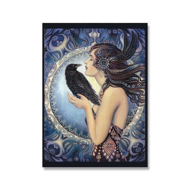 Греческий миф, богиня, ведьма, языческий настенный художественный постер, психоделический богемный цыганский холст, картина с принтом, домашний декор для спальни
