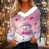 Long Sleeve Shirts For Women Cute Tops Christmas Prints Tees Blouses Casual Plus Size Basic Tops Pullover