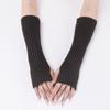 Fingerless Long Wrist Gloves White Black Ankle Wrist Sleeves Fashion Elbow Mittens  Girl Boys