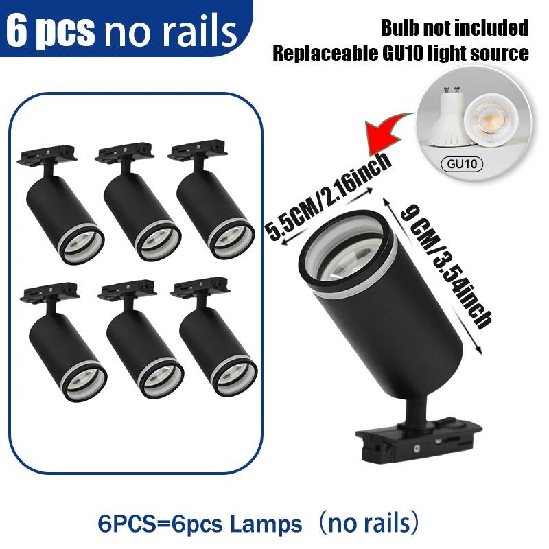 Светодиодный трековый светильник для магазина одежды GU10 Focus Rail Spot DIY Bulb Design Fixture Shop Home Kitchen Track Lamp Source lane Spotlight