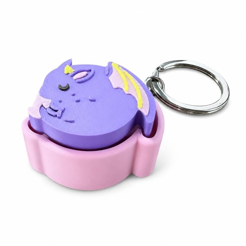 3D Printed Fantasy Flying Dragon Clicker Keychain Decompression Button Toy Party Favor
