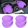 2Pcs Car Coasters Wear Resistant Universal Fit Scratch Prevention Heat-Insulated Non-Slip Cup Holder Mats Silicone Cup Holder Insert