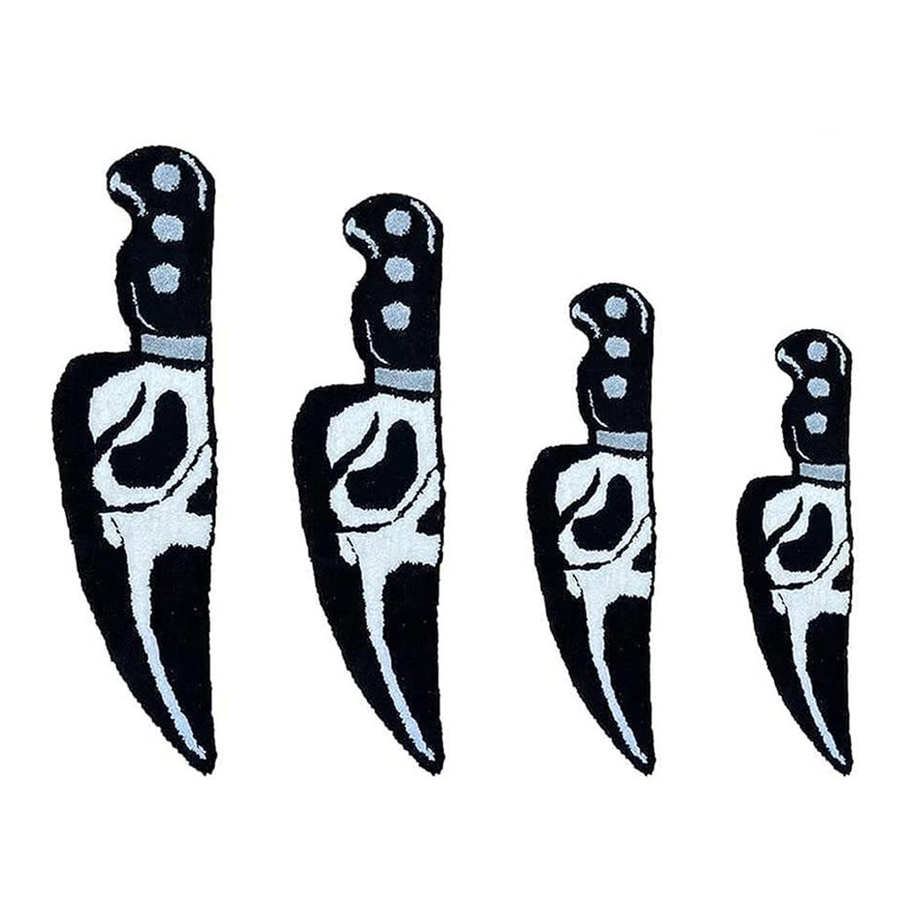 Череп Нож Ковер Ужас Страшный Крик Прикроватный Ковер Износостойкий Кашемир Домашний Приветственный Декор