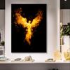 Рамка из цельного дерева Абстрактная картина маслом Феникс Холст Картина Стена Красивая современная благородная птица Художественный принт Плакат Гостиная Домашний декор
