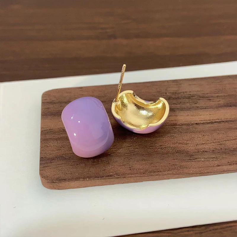 Красный капающий маслом кафф для уха без прокола: Милые, яркие серьги C-образной формы для женщин