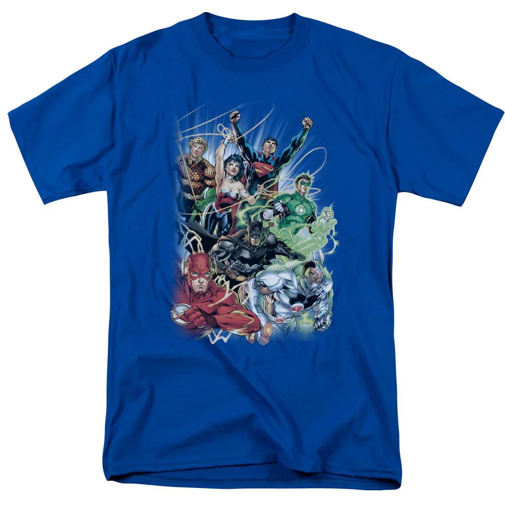 Justice League Of America Justice League #1 Mens T Shirt Royal Officially Licens